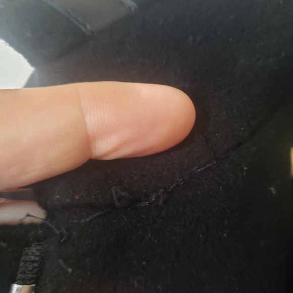 Tara Jarmon 36 Wool/Cashmere* Trench Coat Black Contrasting Faux Leather Trim - Picture 11 of 16